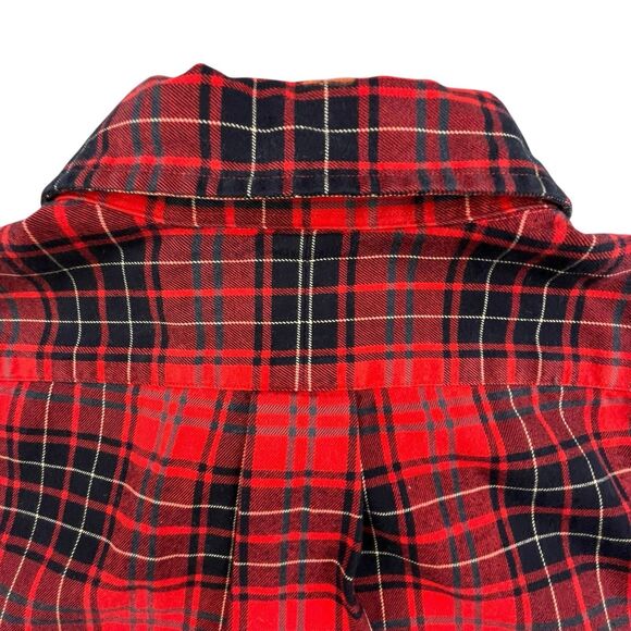 Polo Ralph Lauren Performance Flannel Shirt Mens Medium Classic Fit Tartan Plaid - Picture 7 of 11